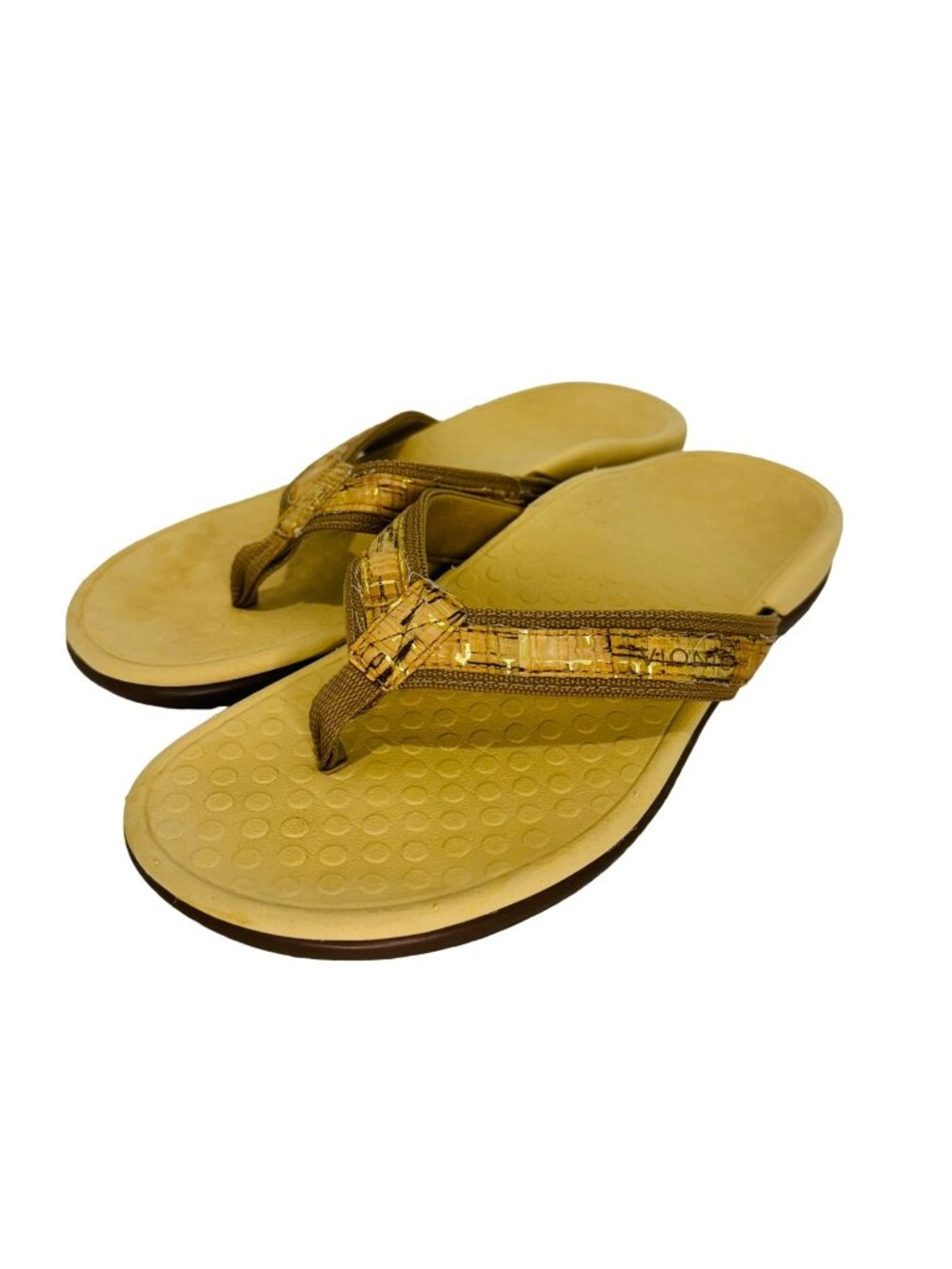 Vionic Tide II FLip FlopTan Gold Women's Orthotic Support Thong Sandals 6 Beach